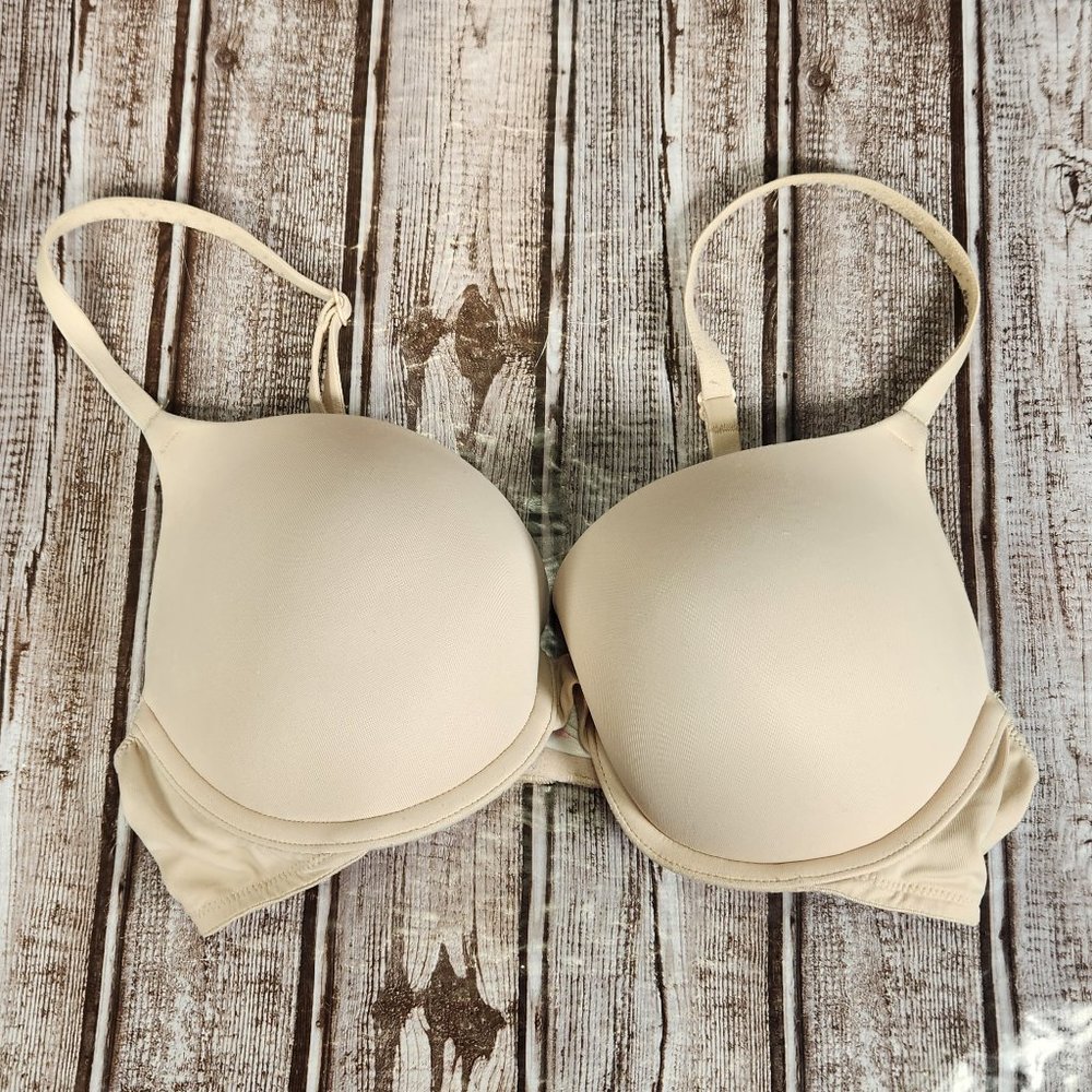 VICTORIA'S SECRET PINK Wear Everywhere Push Up Beige Nude 34C Multi Way